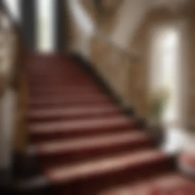 Indulge in Luxurious Carpet Textures Luxurious carpet texture on staircase steps