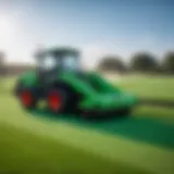 Innovative turf laying machine in action