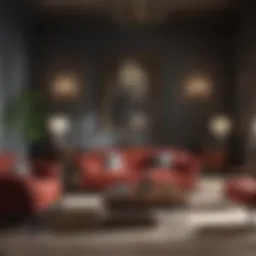 Elegant furniture arrangement in a living room
