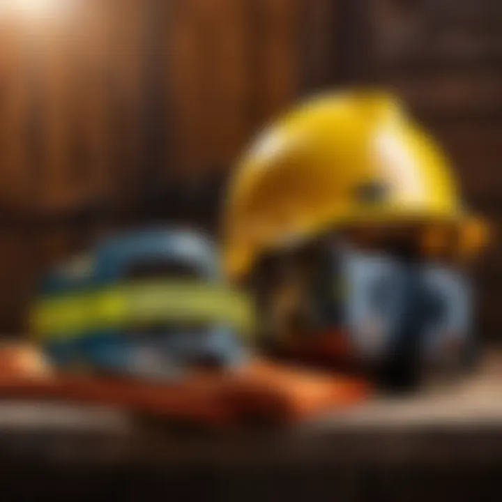Illustration of safety gear for running electricity to shed
