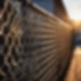 Rustic chain link fence panels