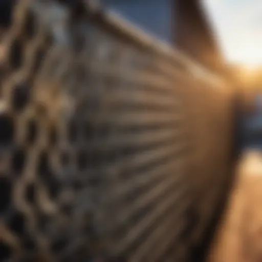 Rustic chain link fence panels