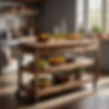 Charming Wooden Kitchen Cart Infused with Rustic Flair Rustic Wooden Kitchen Cart