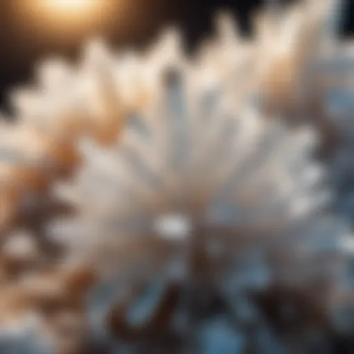 Crystalline structure of salt under a microscope