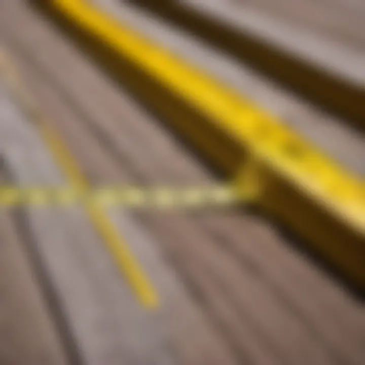 Close-up of siding materials and measuring tape