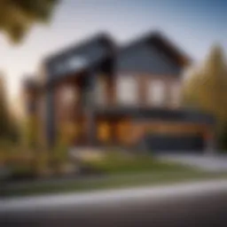 Exterior of a modern house with new siding