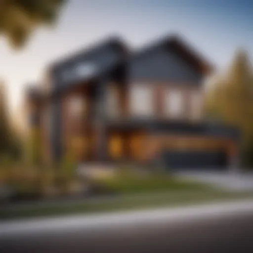 Exterior of a modern house with new siding
