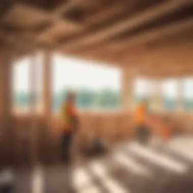 Skilled Construction Workers at Work Site Skilled construction workers at work site