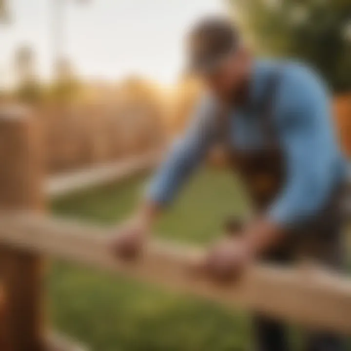 Skilled Fence Installation Worker