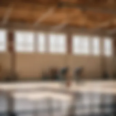 Expert Laborers Installing Gym Floor Skilled Laborers Installing Gym Floor