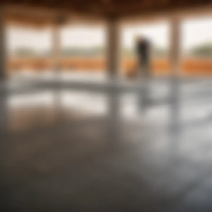 Skilled workers finishing concrete project in Fort Worth