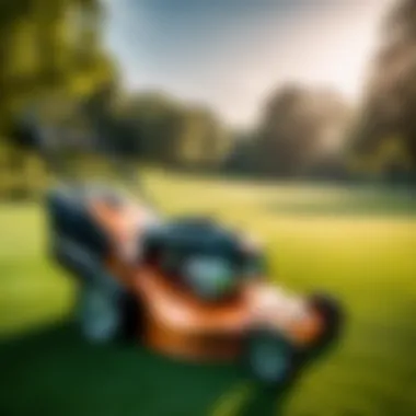 Elegance Meets Functionality Sleek Design of Large Battery-Powered Lawn Mower