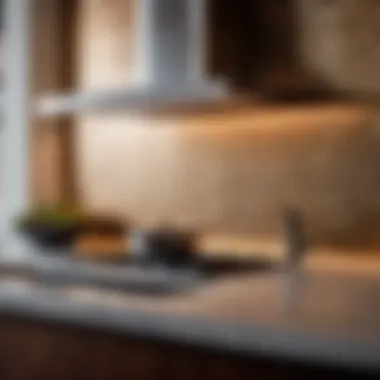 Sleek metallic backsplash