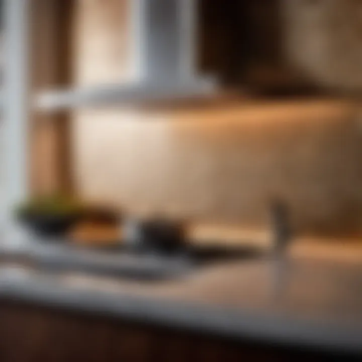 Sleek metallic backsplash