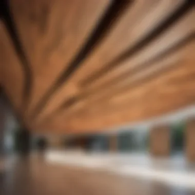 Sleek and minimalistic hollow beam ceiling installation
