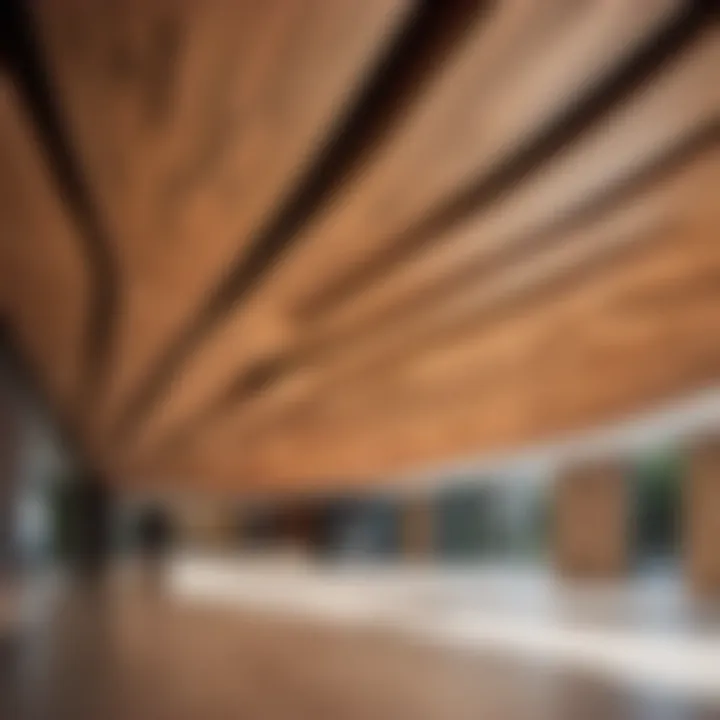Sleek and minimalistic hollow beam ceiling installation
