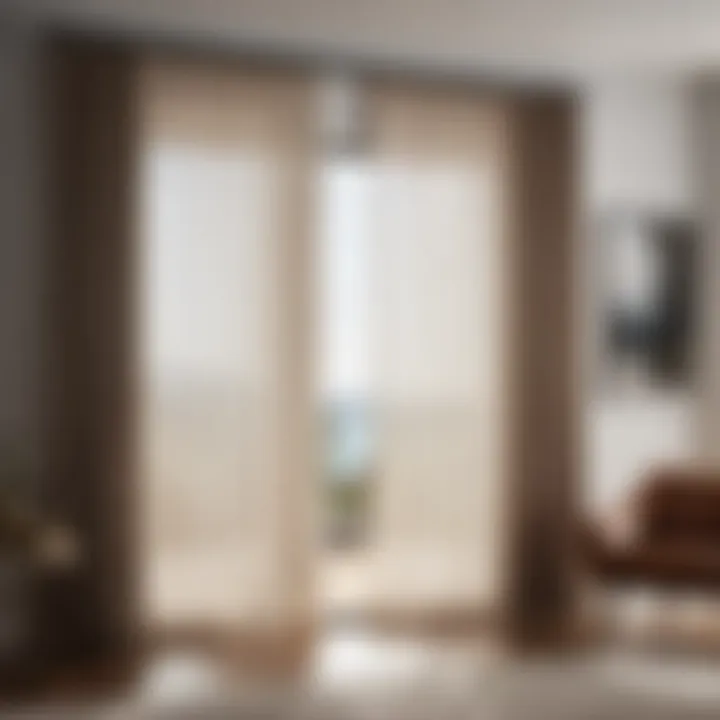 Sleek Sliding Door Drapery Design Sleek Sliding Door Drapery Design