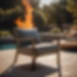 Sleek and Stylish Outdoor Chair by the Fire Pit