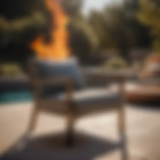 Sleek and Stylish Outdoor Chair by the Fire Pit