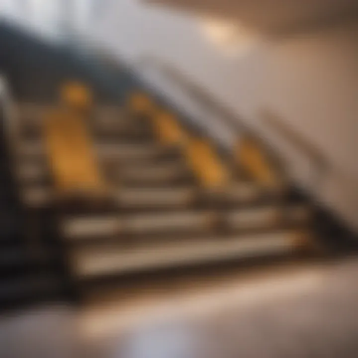Installation process of sliding chairs for stairs
