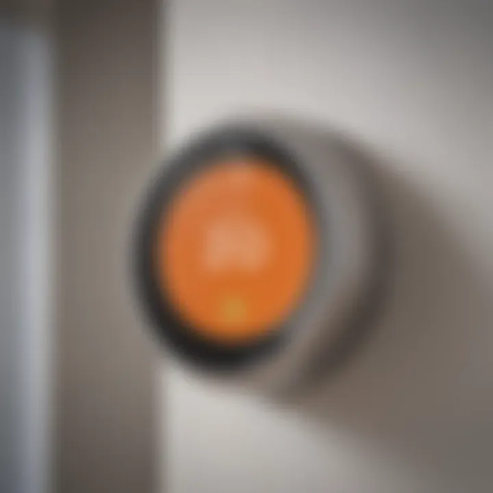 Close-up of a smart thermostat controlling a zoned HVAC system