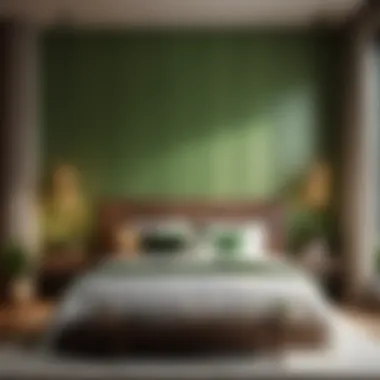 Soothing Green Bedroom Wall