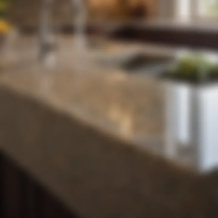 Sophisticated Granite Countertop Illuminated by Natural Light