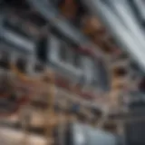 Abstract concept of split system HVAC components