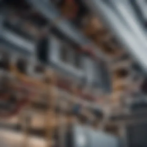Abstract concept of split system HVAC components