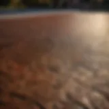 Elegant stained concrete driveway design with intricate patterns