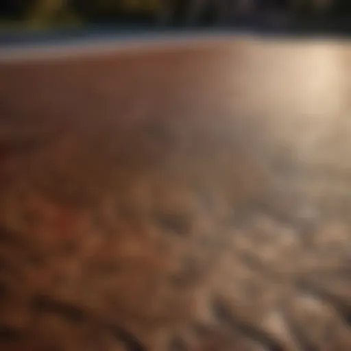 Elegant stained concrete driveway design with intricate patterns
