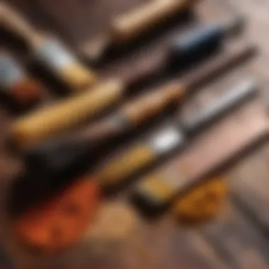 Equipping for Success Staining tools and supplies laid out neatly