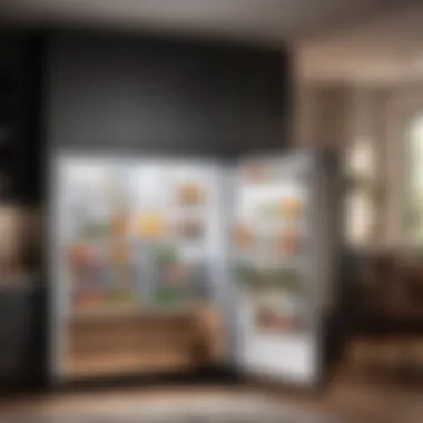 Refrigerator interior layout diagram