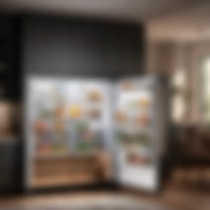 Refrigerator interior layout diagram