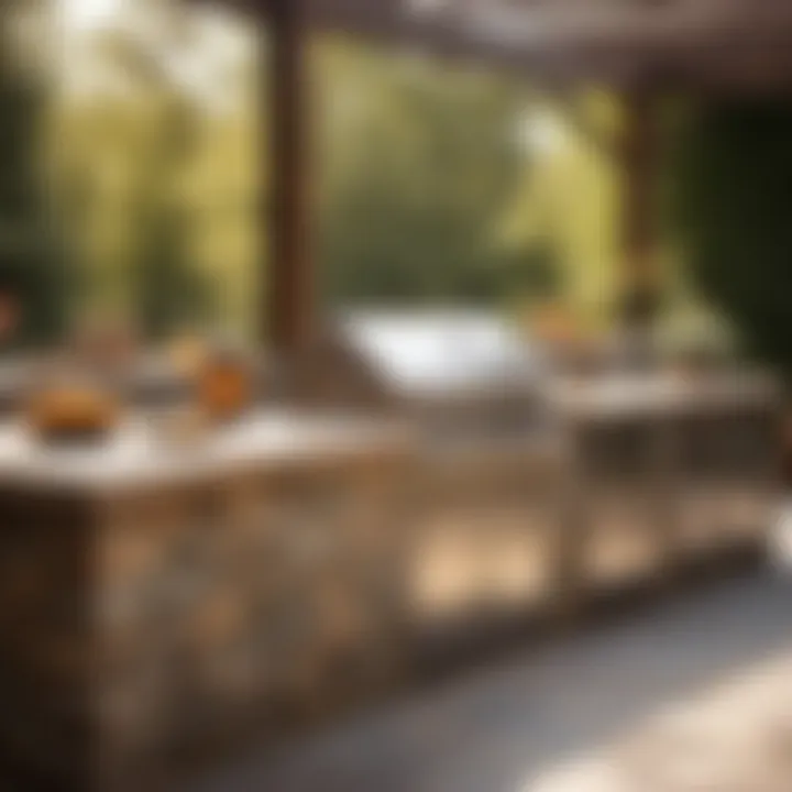 Stone Outdoor Kitchen Foundation