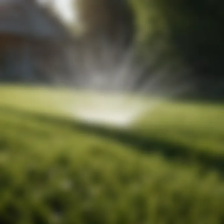 Irrigation system effectively distributing water across a lawn