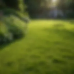 A lush green lawn after restoration