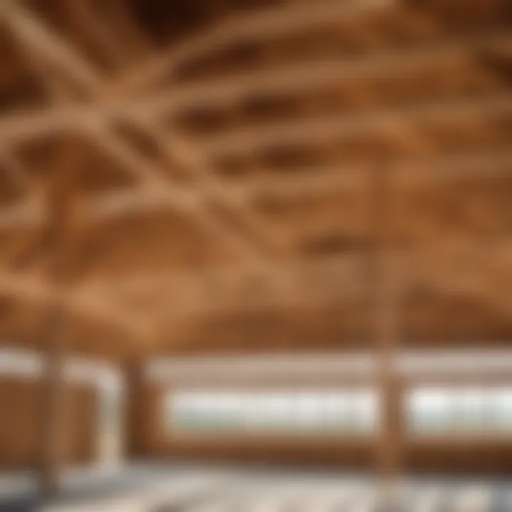 Installation of sturdy support beams in pole barn