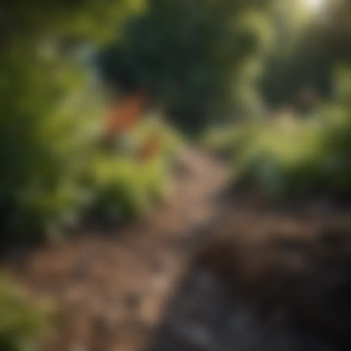 A serene landscape demonstrating healthy soil and diverse flora