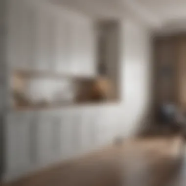 Demonstration of leveling cabinets during installation