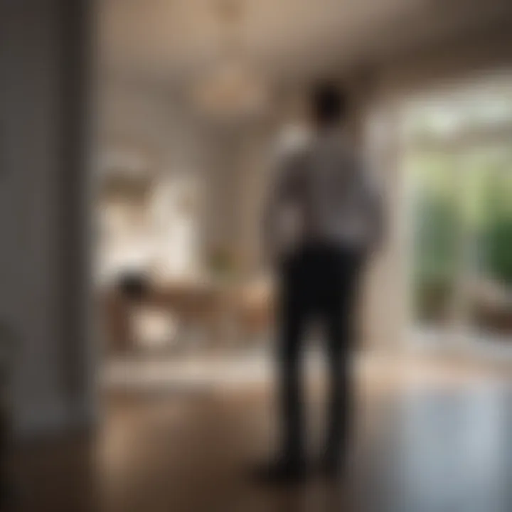Real estate agent discussing listings with clients