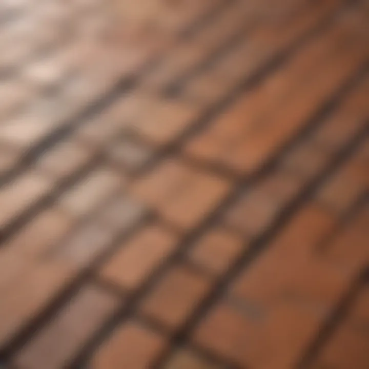 Close-up of the rich texture of ipe pavers