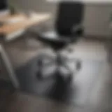 A sleek office chair mat enhancing floor protection in a modern workspace
