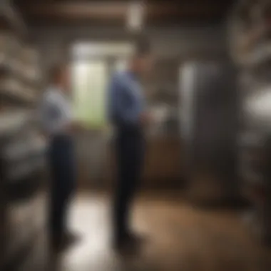 Negotiating Wisely in the Used Appliance Market A buyer negotiating a purchase with a seller in a marketplace