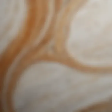 Close-up of rare marble pattern emphasizing uniqueness