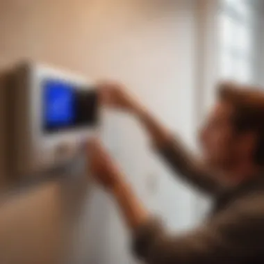 Optimizing Home Heating with Natural Gas Person adjusting thermostat for natural gas heating system