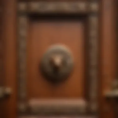 Detailed Craftsmanship of Tiny Dog Door Close-up of intricate design details on a tiny dog door