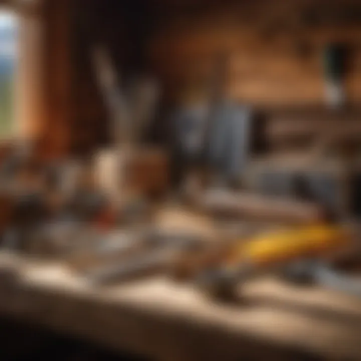 Tools and materials needed for DIY cabin kit project in Colorado