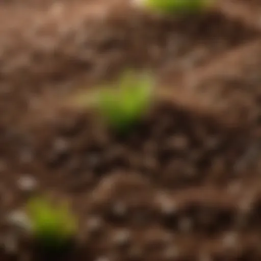 Rich topsoil with grass seeds