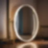 Reflective surface of a large mirror being carefully covered for protection